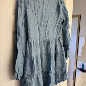 Boutique ruffle denim dress